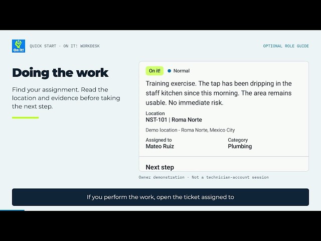 Quick start: find your assignment | On it! Workdesk