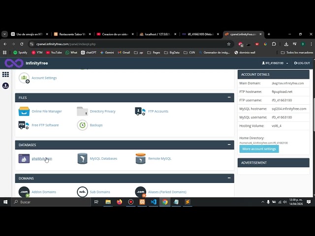 Migrar Sistema Web Restaurante a Hosting