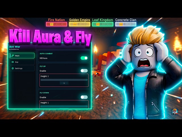 Ant War OP Script - Kill Aura & Fly