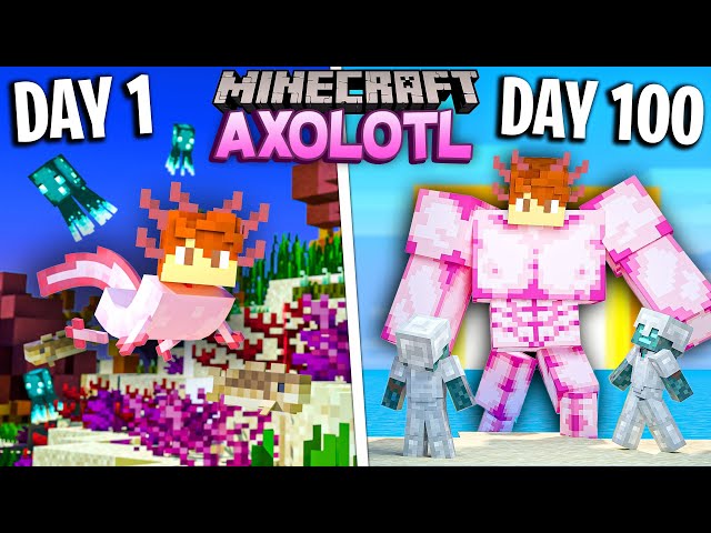 Can I Survive 100 Days as an Axolotl in Minecraft?