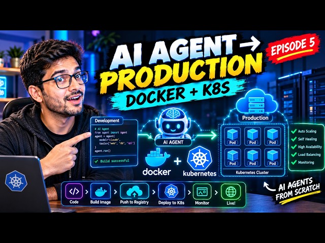 Deploy Your AI Agent to Production with Docker & Kubernetes (AI Agents from Scratch — Episode 5)