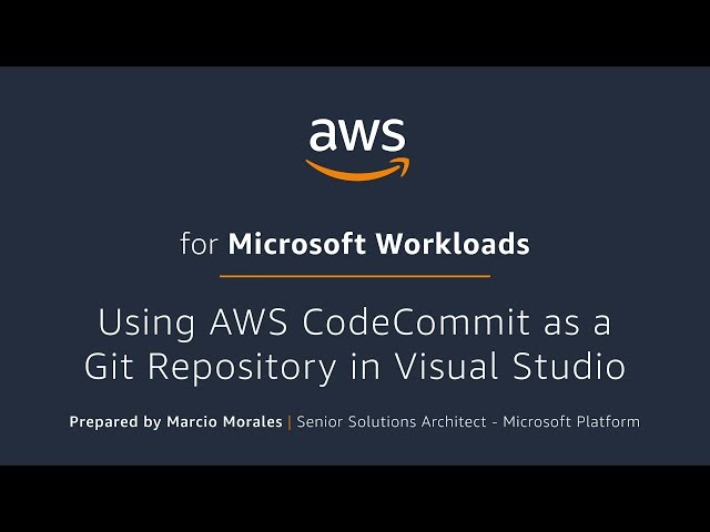 Integrate AWS CodeCommit with Visual Studio
