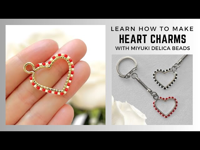 Learn How to Make a Beaded Heart Charm for Necklaces, Earrings, Keychains, and More!
