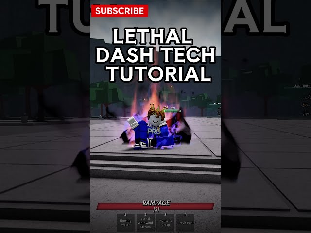 LETHAL DASH TECH TUTORIAL TSB #roblox #tsb #thestrongestbattlegrounds