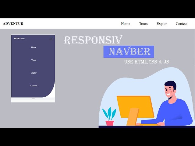 How To Create a Responsive Navbar Using HTML ,CSS & JS