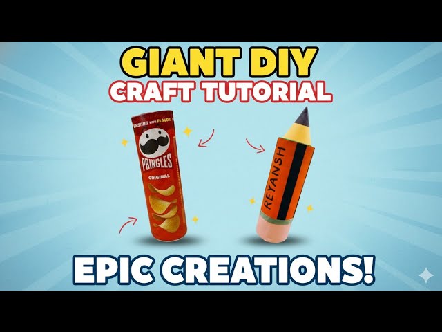 Make a Pencil Box from Empty Pringles Box #bestoutofwaste 
