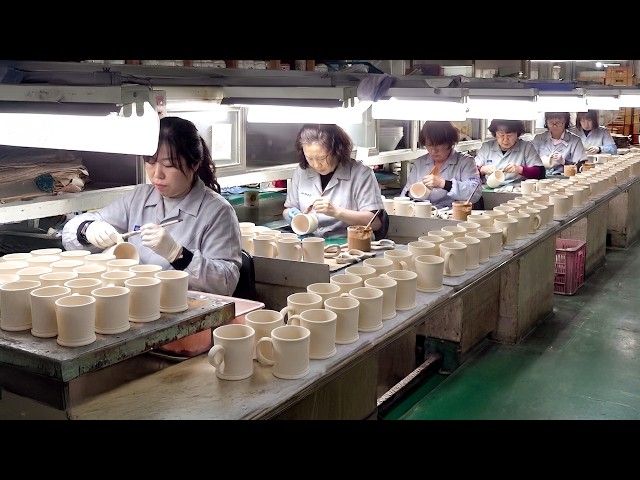 How Premium Bone China Mugs and Plates Are Mass Produced in Ceramic Factory