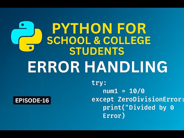 পাইথন এরর হ্যান্ডলিং বাংলায় | Python Error Handling in Bangla for Beginners