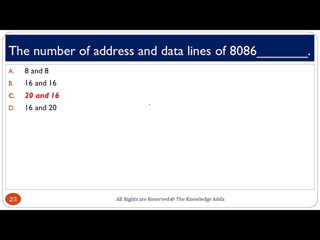 8086 Based Microprocessor Multiple Choice Question with Answers - Part 1