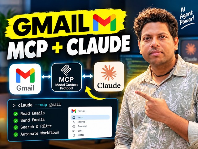 Claude Code + Gmail MCP: Control Your Gmail with AI! | MCP Server Tutorial