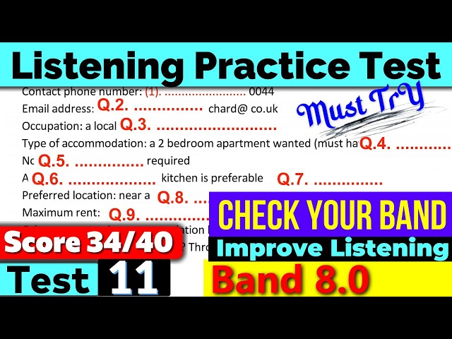 IELTS Listening Practice Test 2026 with Answers | EXAM - 11