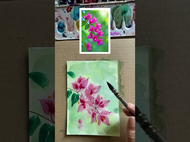 Bleeding watercolor #Shorts #Watercolor #art