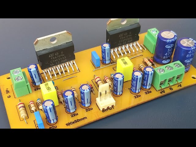TDA7294 Stereo Amplifier Board In DIY PCB 