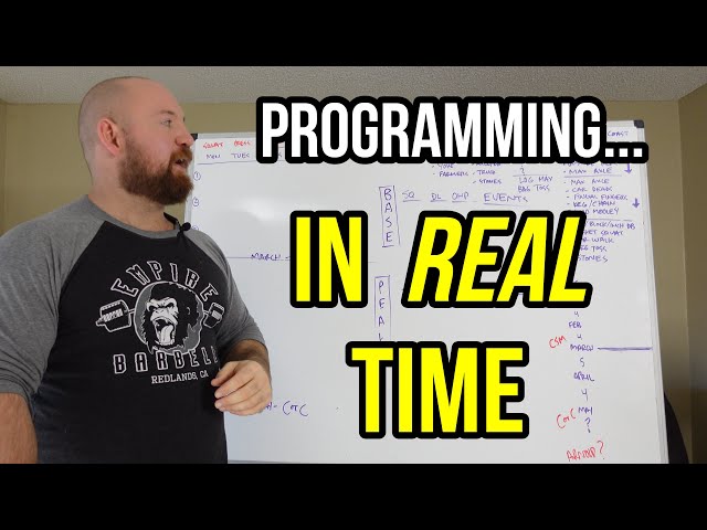 Programming My Training from Scratch: Writing out the Base and Peak Phases in REAL Time!