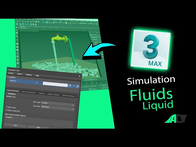 Fluid Simulation - 3d max tutorial 🔥💯 How to Create & Animate Realistic Water