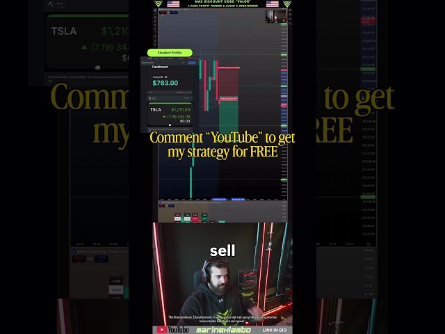 Trading live at the link in bio , free trading academy in my playlist section