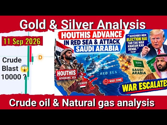 Crude Oil & Natural Gas Analysis for 11 Sep | Crude Oil live trading | Gold & Silver analysis | News