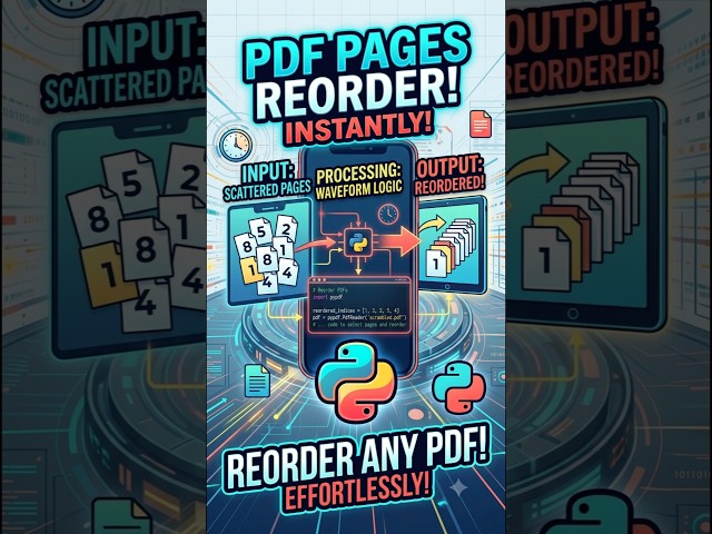 Python Script to Reorder PDF Pages 🔥 | Code Mile #shorts #python