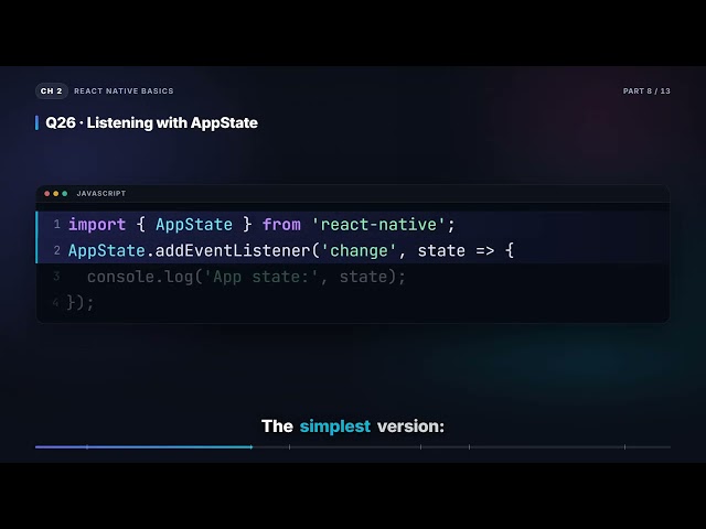 App Lifecycle & AppState — iOS vs Android | React Native Interview (2.8)