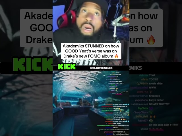 Akademiks STUNNED on how GOOD Yeat’s verse was on Drake’s new album 🔥 #djakademiks #drake #yeat