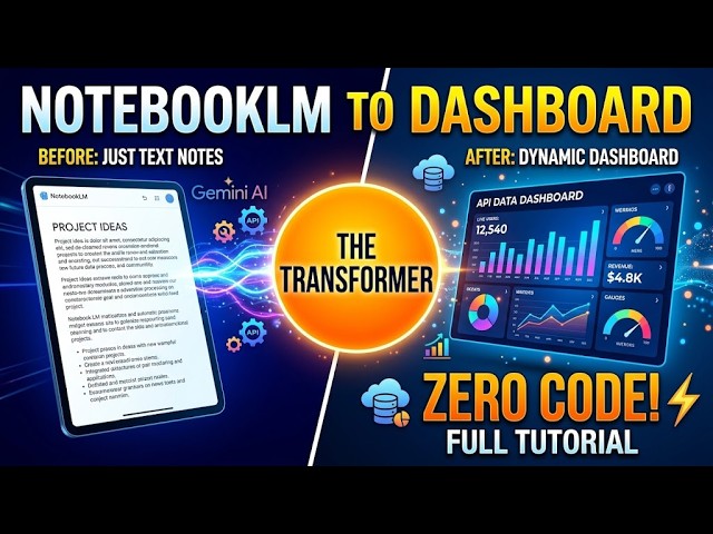 How to Turn Gemini Notebook (NotebookLM) into an API Data Dashboard Zero-Code Tutorial