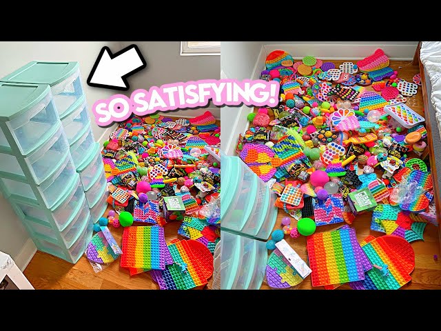 Organizing my FIDGET COLLECTION!!🌈 *so satisfying*