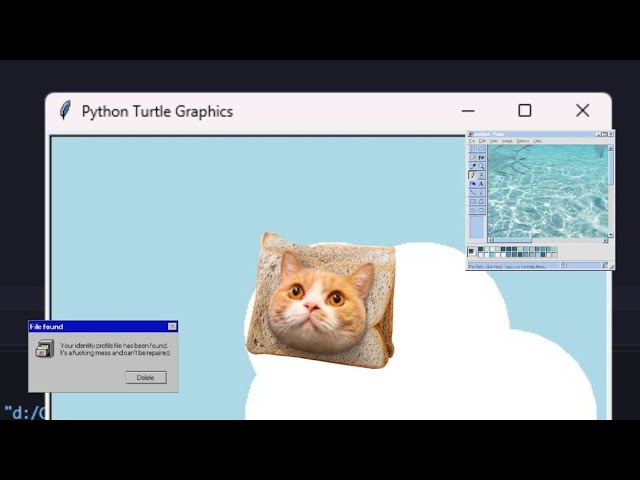 🐢 Python Turtle – Simple Cloud Graphic