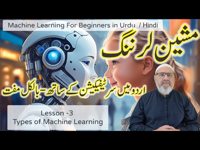 Machine Learning Course for Free - Types of Machine Learning -  Lesson  3 || In Urdu