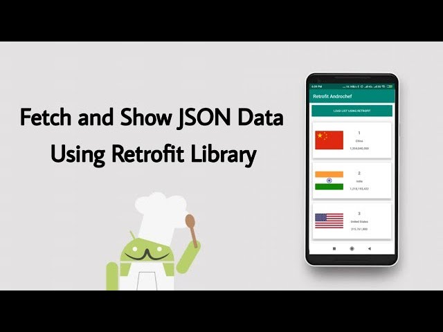 Fetch and show data using Retrofit Library - Androchef