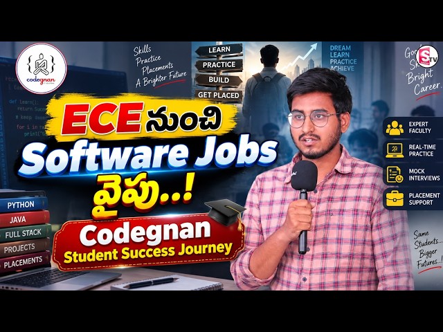 ECE నుంచి Software Jobs వైపు..! Codegnan Student Success Journey | SumanTV Anchor Nagaraju