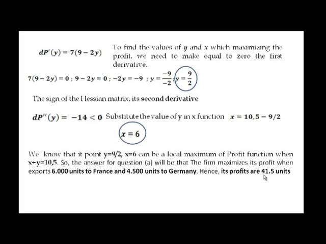Optimization with equality restrictions (Alma M. Fernández Sota)