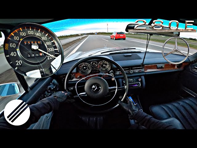 1973 Mercedes-Benz 280 E /8 W114 TOP SPEED DRIVE ON GERMAN AUTOBAHN🏎
