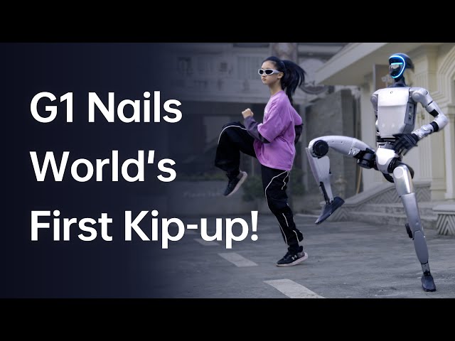 Movement creates intelligence - Unitree's G1 humanoid robot nails the world's first kip-up!😘