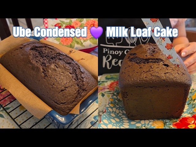 UBE CONDENSED MILK LOAF CAKE