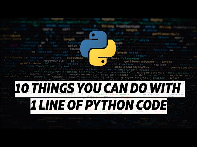 10 things you can do with 1 line of Python code