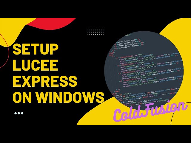 Start with ColdFushion - Lucee Express on Windows (001)