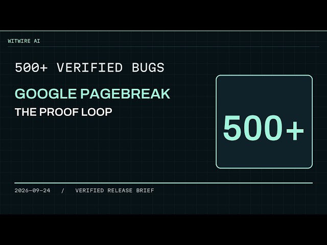 Google's AI Security Agent Found 500+ Bugs. The Proof Loop Matters.