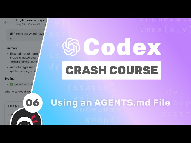 OpenAI Codex Tutorial #6 - Using the AGENTS.md file
