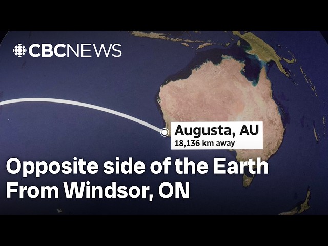 What's on the opposite side of the Earth from Windsor, Ontario?