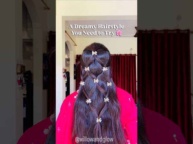 Easy & Elegant pearl clip Hairstyle 🎀  Simple Hairstyle #shorts #trending #easyhairstyle #hairhacks