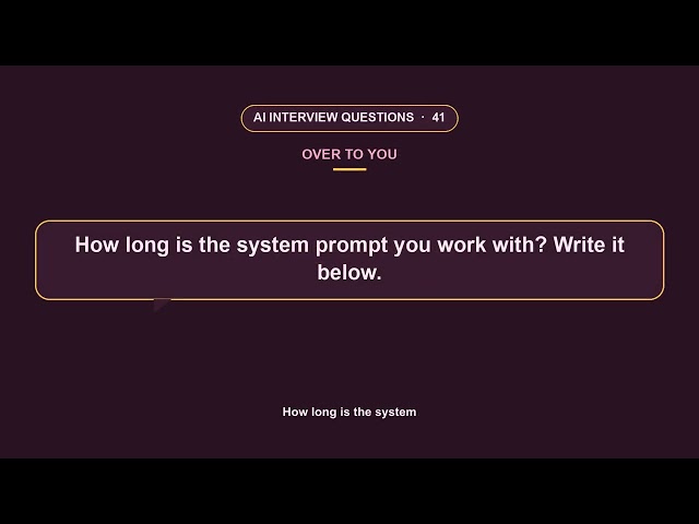 AI Engineer Interview Questions - Full Session 6