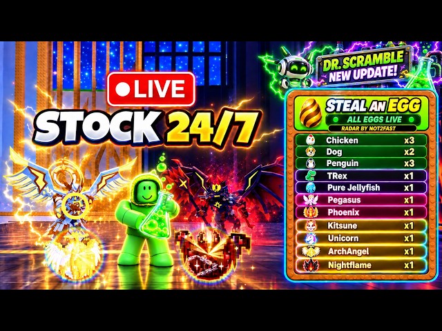 STEAL AN EGG🥚STOCK 24/7 🔴 LIVE + REAL TIME!