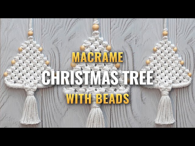 Macrame Christmas tree with beads | Macrame diy | Macrame Christmas tree tutorial