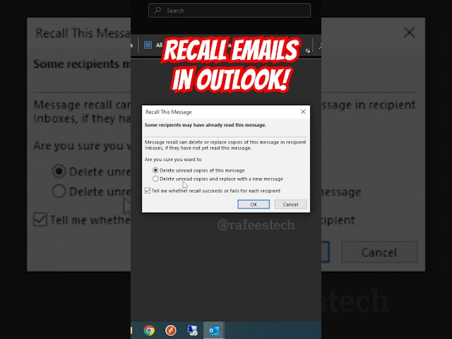 The Outlook Recall Trick You Need to Know #shorts