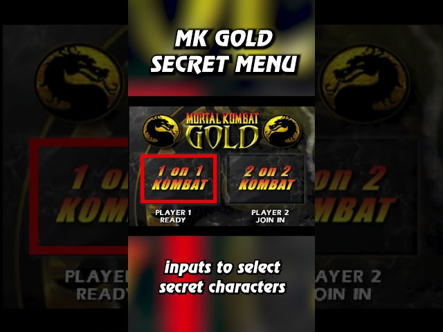 MK Gold Had A SECRET Menu #MortalKombat #Retro #Dreamcast
