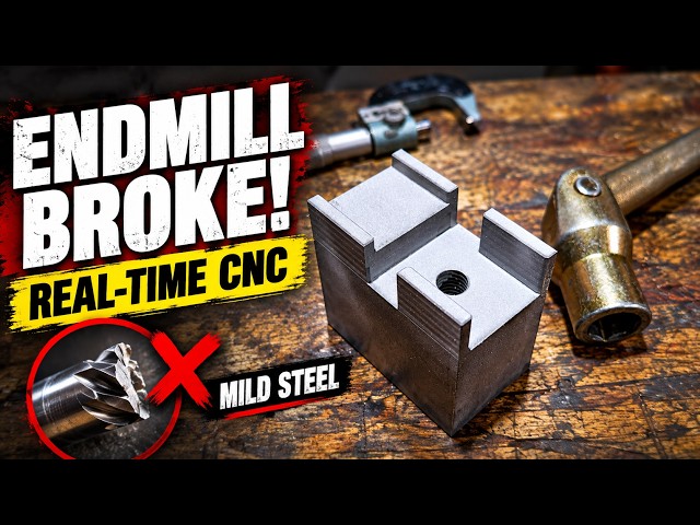 CNC Machining Mild Steel at 8,000 RPM… Until My End Mill BREAKS!