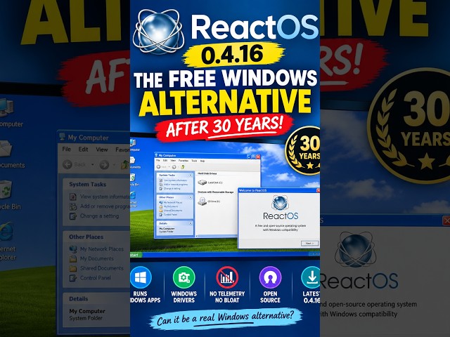 ReactOS: The Free Windows Alternative!
