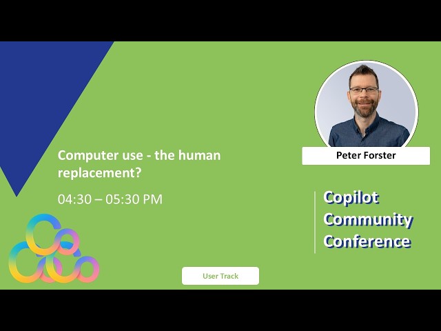Peter Forster - Computer use - the human replacement?
