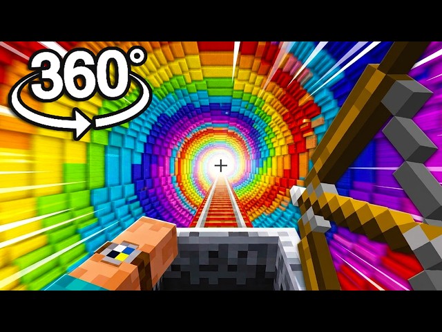 Minecraft Interactive Rollercoaster Game! 360° POV