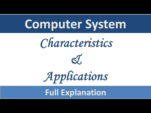 computer characteristics | limitations | applications of computer | hindi |